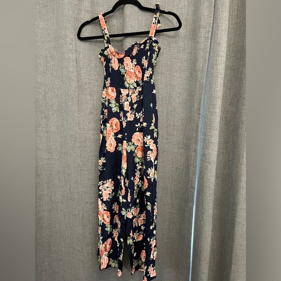 WDIRARA Girl's Jumpsuit Navy Ruffle Size 10Y-11Y - Picture 2 of 4